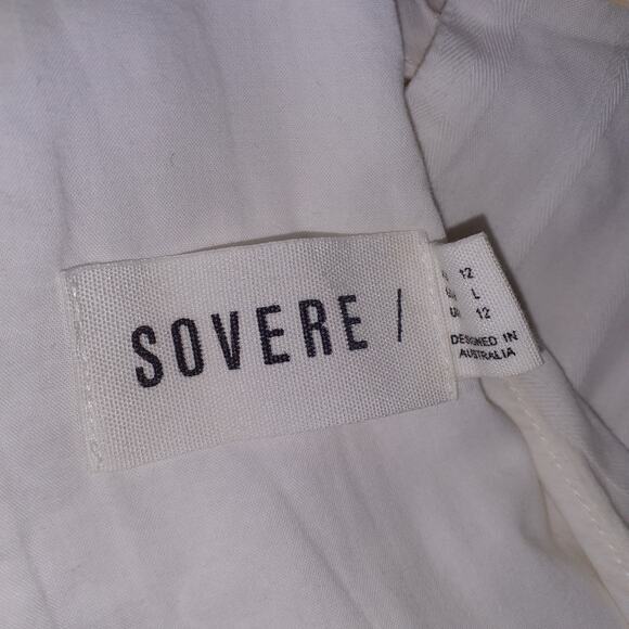Sovere 'Destine' Midi White Linen Dress Size L - Picture 4 of 4